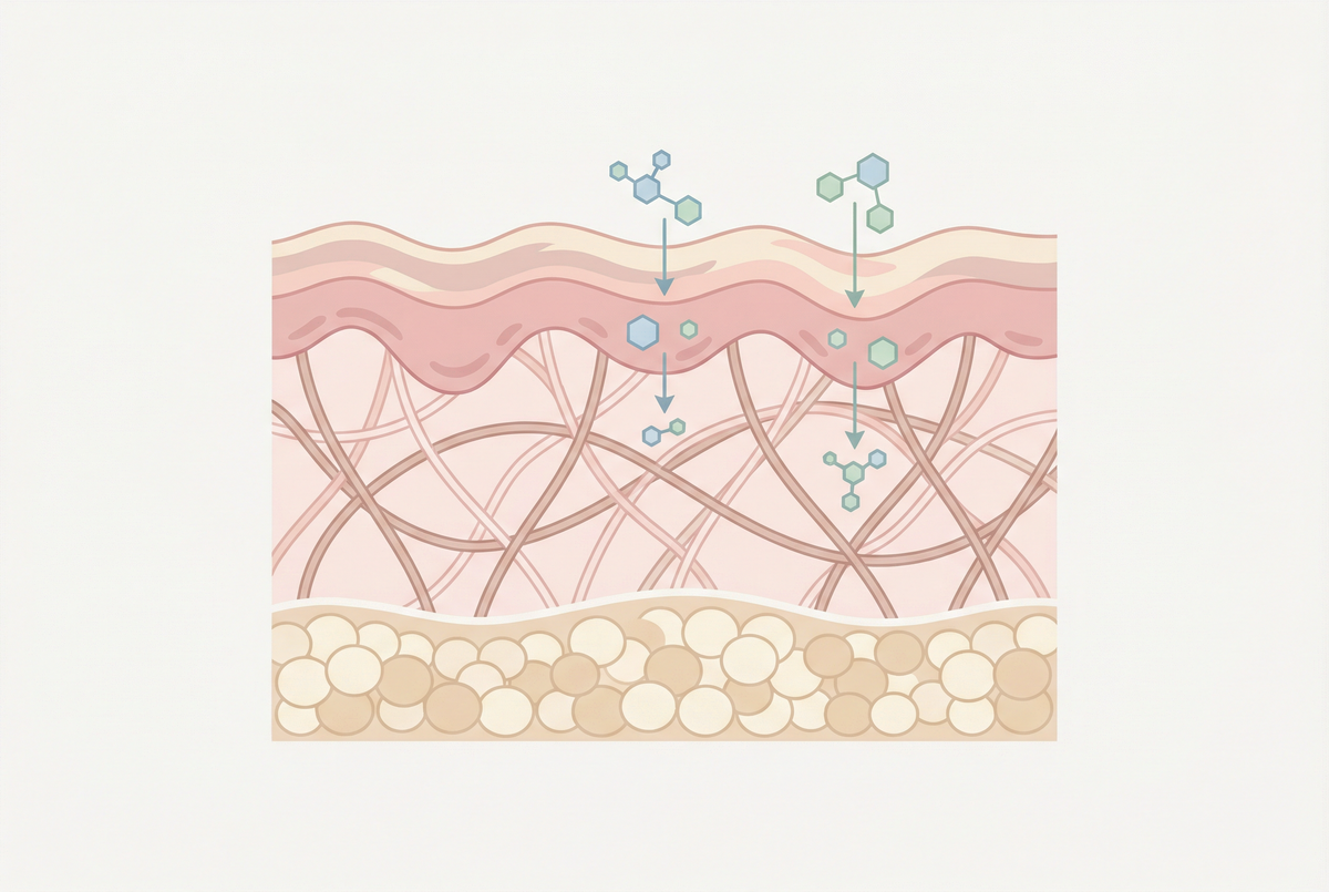 Skin layers cross-section illustration